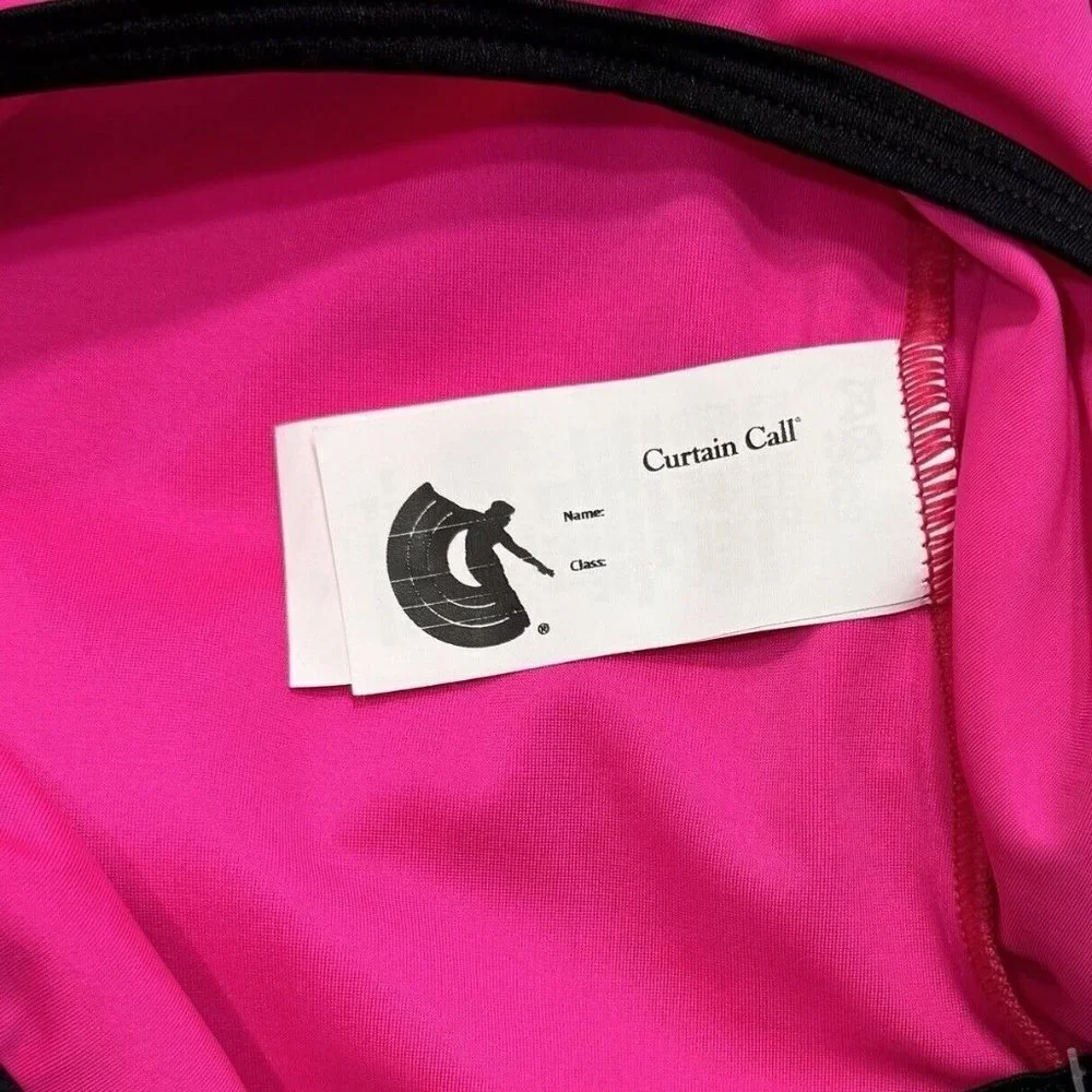CURTAIN CALL Dance Dress Costume Girls‎ Size CLA Pink Black Leotard Barbie-Core